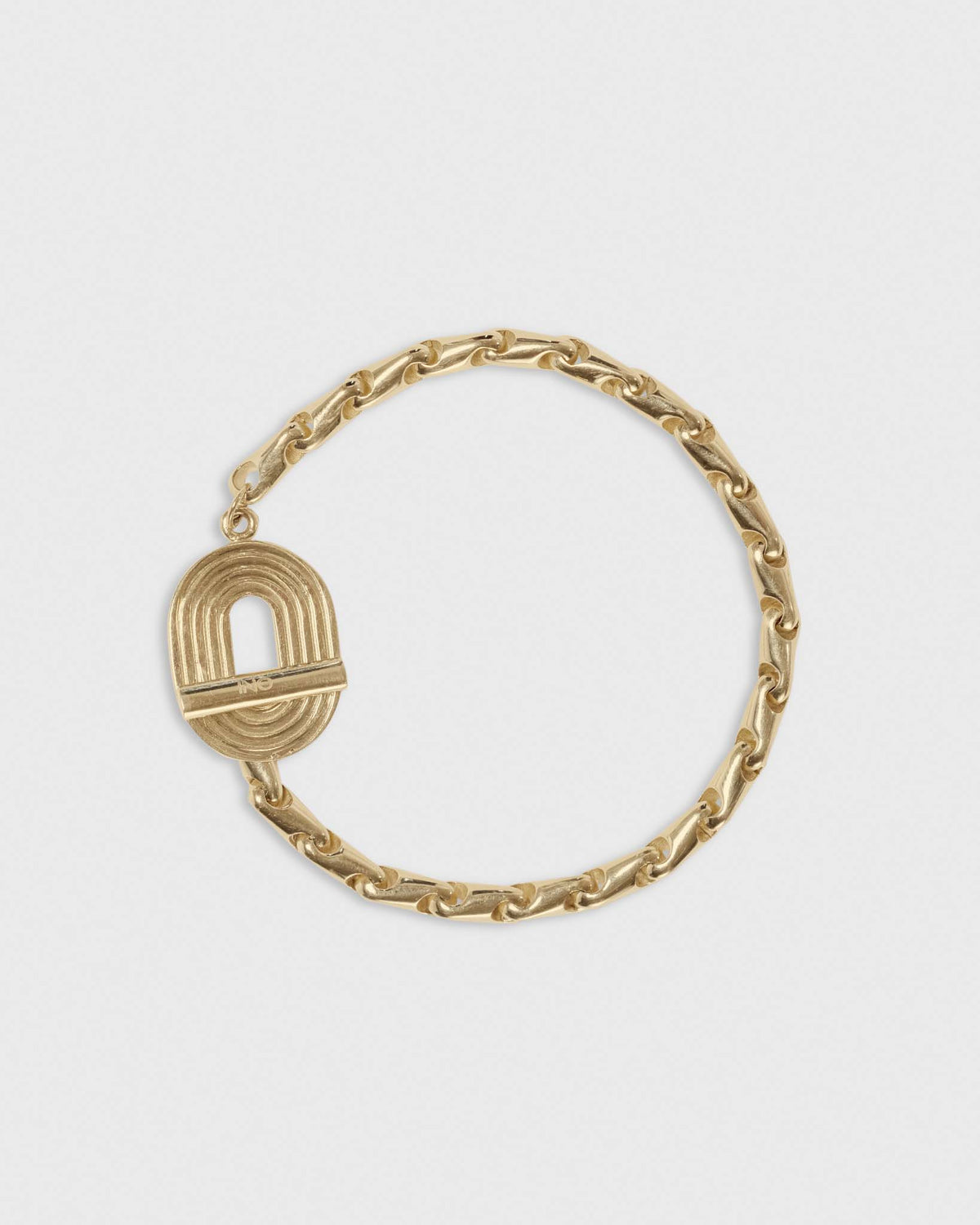 eight bracelet in solid 14k yellow gold