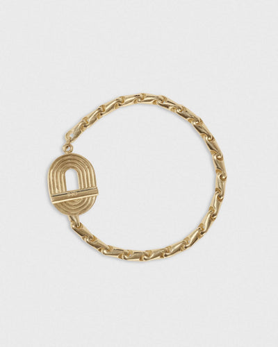 eight bracelet in solid 14k yellow gold