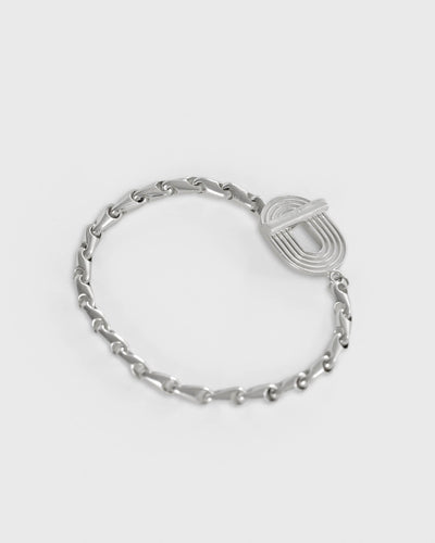 eight bracelet in solid 925 sterling silver closed