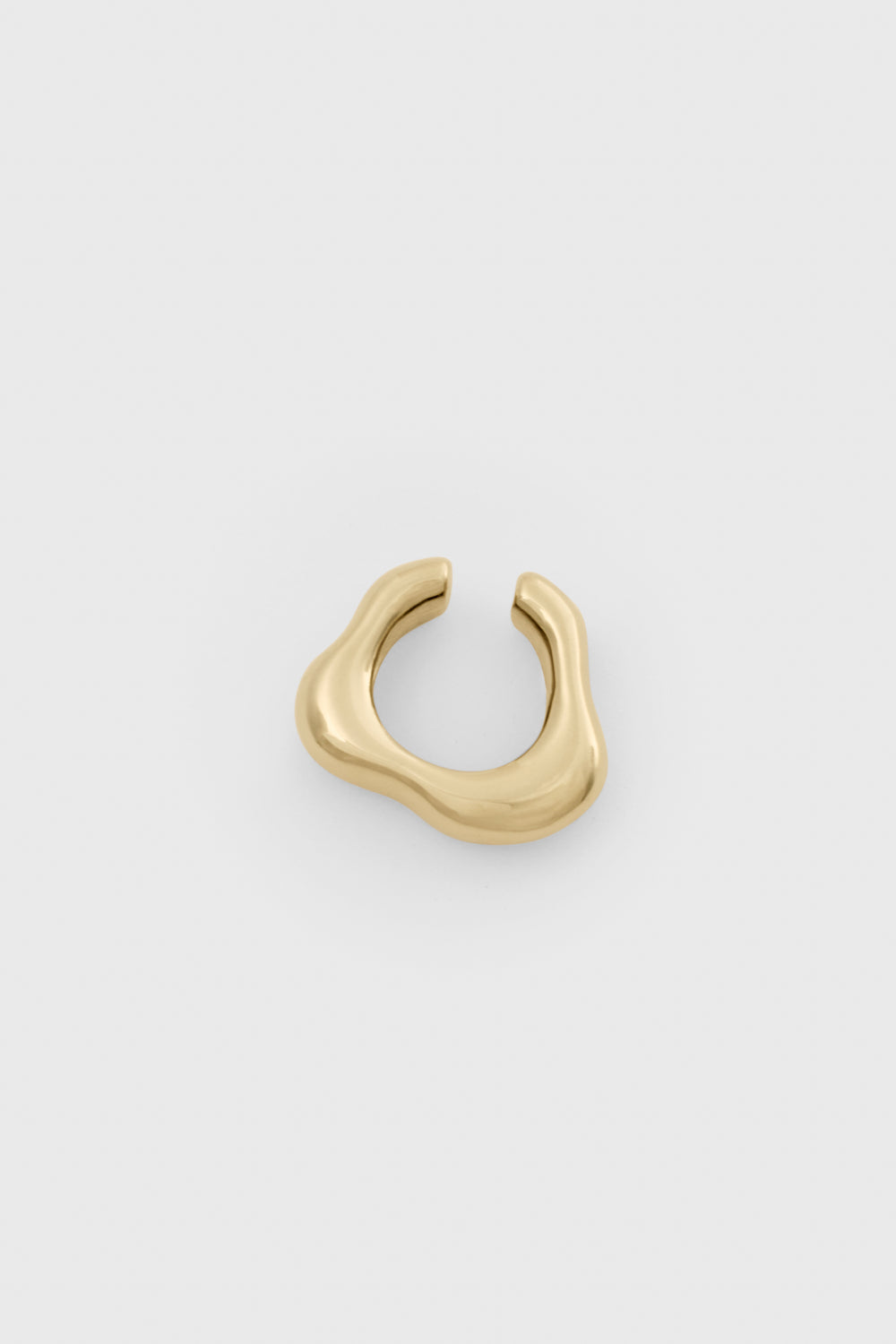 Fluid Form Ear Cuff - 925 Sterling Silver | Ino One Size / 14K Gold