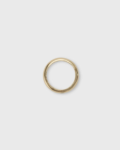 top view of august ring in solid 14k yellow gold